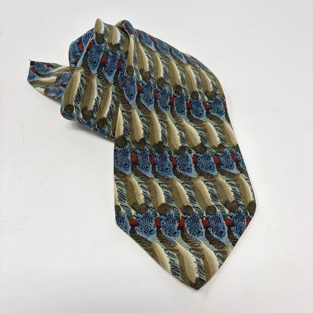 Jerry Garcia Fine Etching Collection 15 Silk Tie 1996‎ Abstract Birds